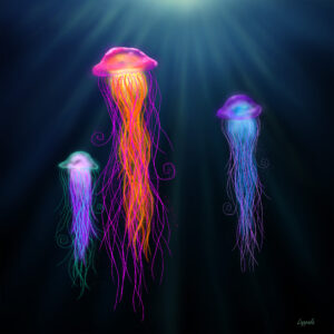 Dancing Jellyfish Giclee Print
