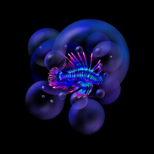 Neon Lionfish Giclee Print