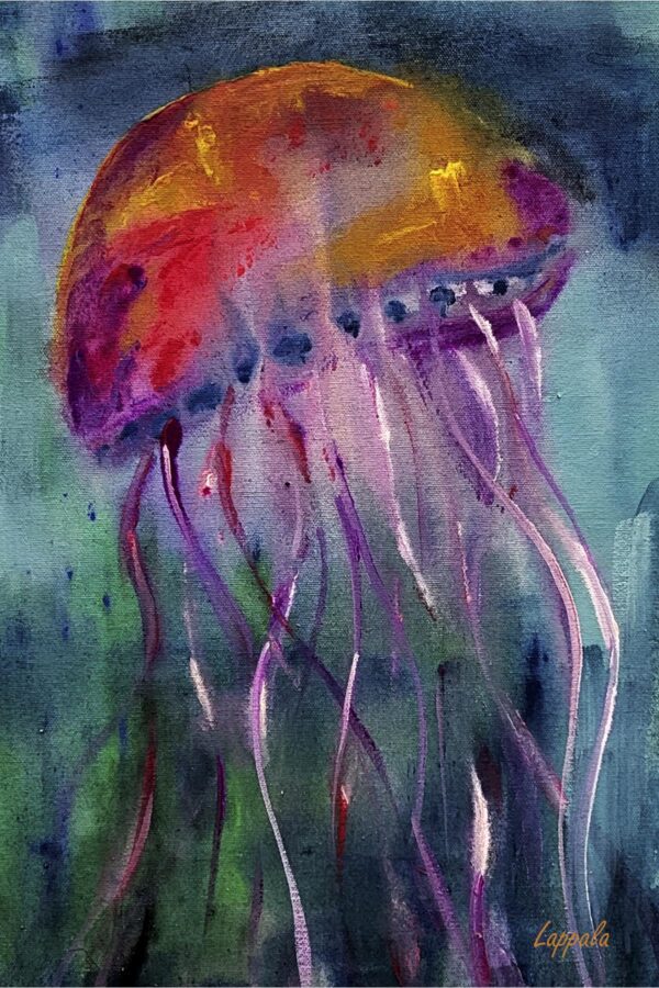 Watery Jellyfish Mini Canvas - Image 2