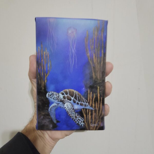 Myrtle the Turtle Mini Canvas - Image 3