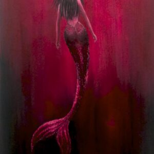 Ruby Mermaid Mini Canvas