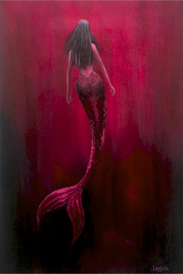 Ruby Mermaid Mini Canvas - Image 2